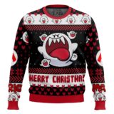 Hooktab Boo Mario Bros Ugly Christmas Sweater