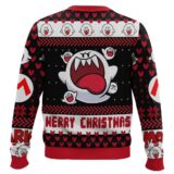 Hooktab Boo Mario Bros Ugly Christmas Sweater