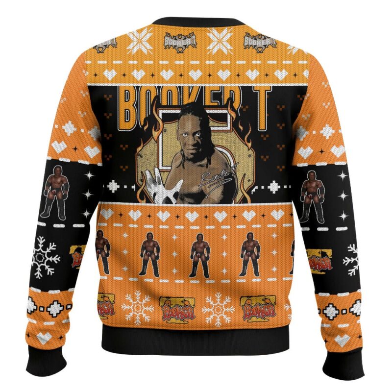 Hooktab Booker T WWE Ugly Christmas Sweater Hooktab Booker T WWE Ugly Christmas Sweater