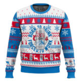 Hooktab Born To Drink Coors Light Ugly Christmas Sweater