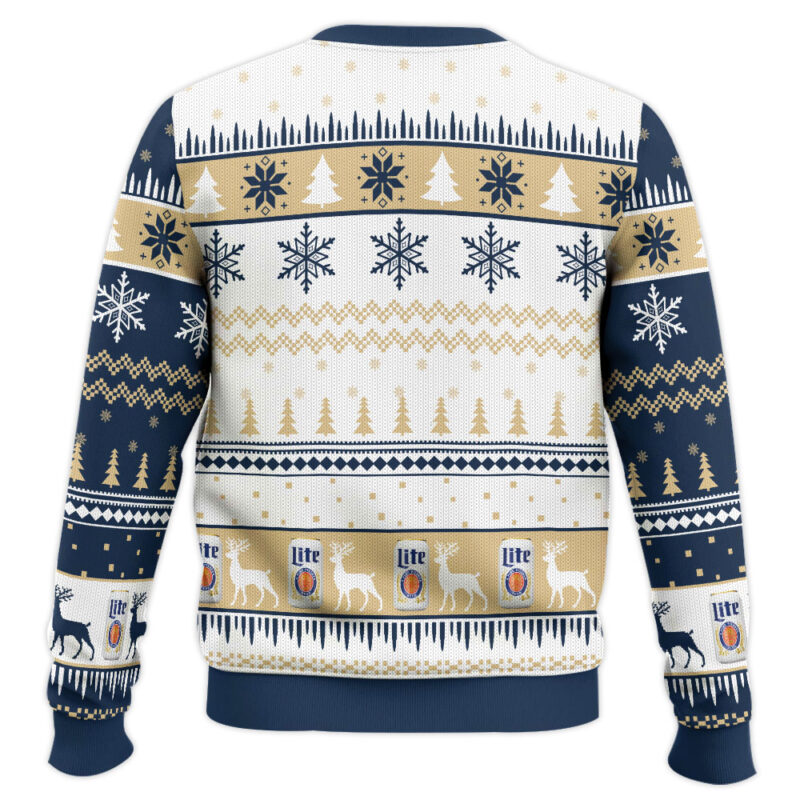 Hooktab Born To Drink Miller Lite Ugly Christmas Sweater Hooktab Born To Drink Miller Lite Ugly Christmas Sweater