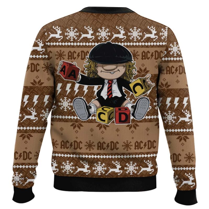 Hooktab Brian Johnson AC/DC Ugly Christmas Sweater Hooktab Brian Johnson AC/DC Ugly Christmas Sweater