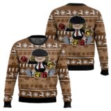 Hooktab Brian Johnson AC/DC Ugly Christmas Sweater