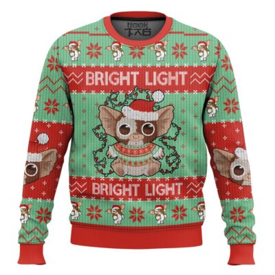 Hooktab Bright Light Gizmo Gremlins Ugly Christmas Sweater