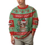 Hooktab Bright Light Gizmo Gremlins Ugly Christmas Sweater