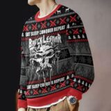 Hooktab Brock Lesnar Eat Sleep Conquer Repeat WWE Ugly Christmas Sweater