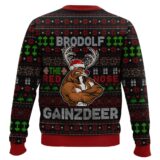 Hooktab Brodolf The Red-nosed Gainzdeer Ugly Christmas Sweater