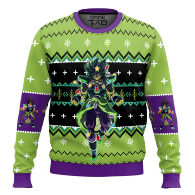 Hooktab Broly Dragon Ball Z Ugly Christmas Sweater