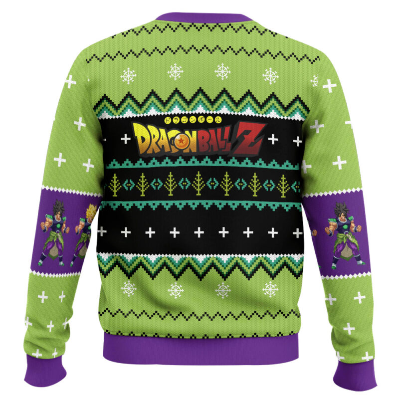 Hooktab Broly Dragon Ball Z Ugly Christmas Sweater Hooktab Broly Dragon Ball Z Ugly Christmas Sweater