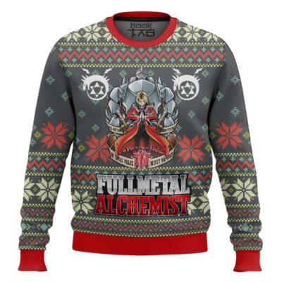 Hooktab Brotherhood Fullmetal Alchemis Ugly Christmas Sweater