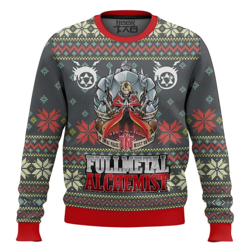 Hooktab Brotherhood Fullmetal Alchemis Ugly Christmas Sweater