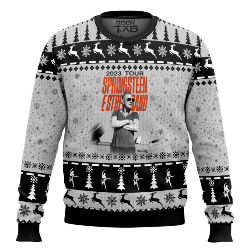 Hooktab Bruce Springsteen 2023 Tour Ugly Christmas Sweater