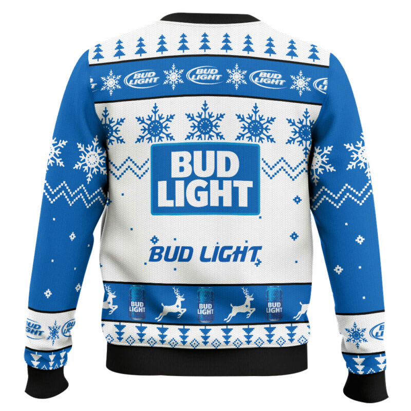 Hooktab Bud Light American Lager Beer Ugly Christmas Sweater Hooktab Bud Light American Lager Beer Ugly Christmas Sweater