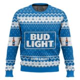Hooktab Bud Light Beer Ugly Christmas Sweater