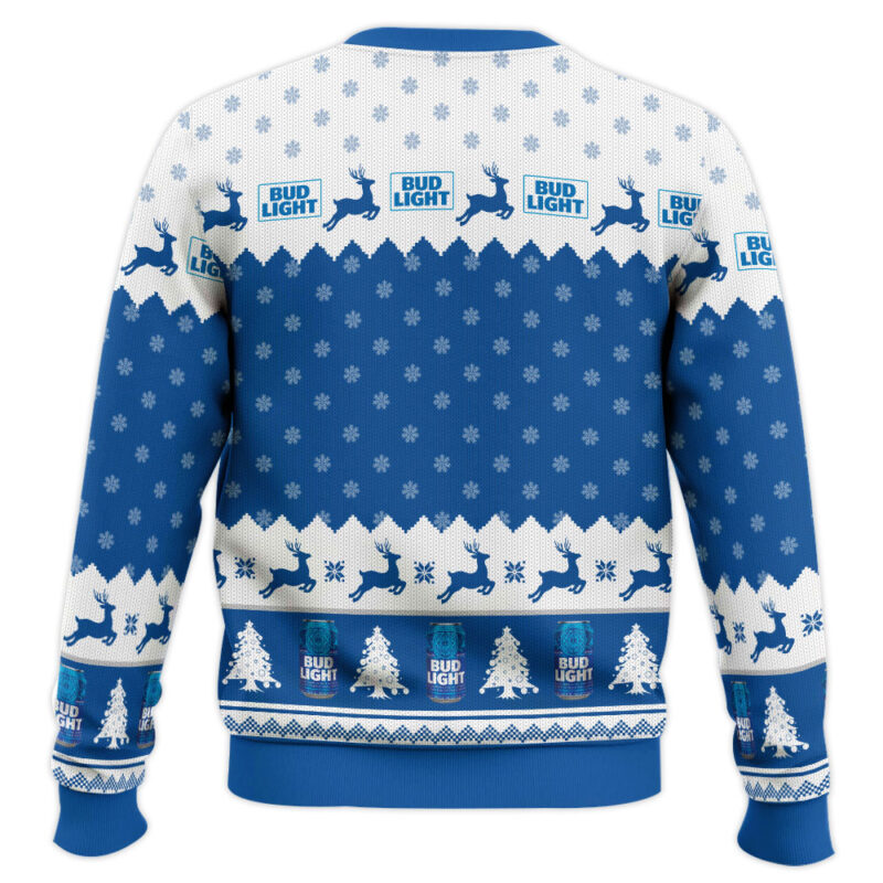 Hooktab Bud Light Cat Meme Ugly Christmas Sweater Hooktab Bud Light Cat Meme Ugly Christmas Sweater