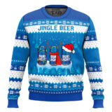 Hooktab Bud Light Jingle Beer Ugly Christmas Sweater