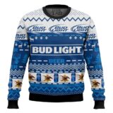 Hooktab Bud Light Lager Ugly Christmas Sweater
