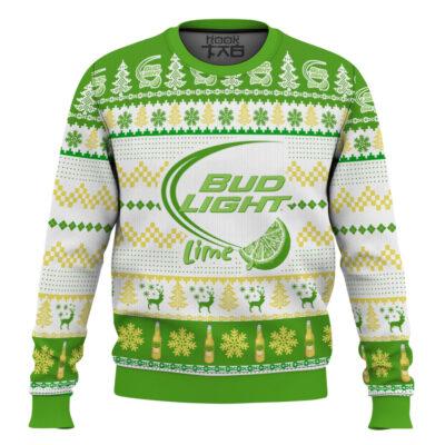 Hooktab Bud Light Lime Ugly Christmas Sweater