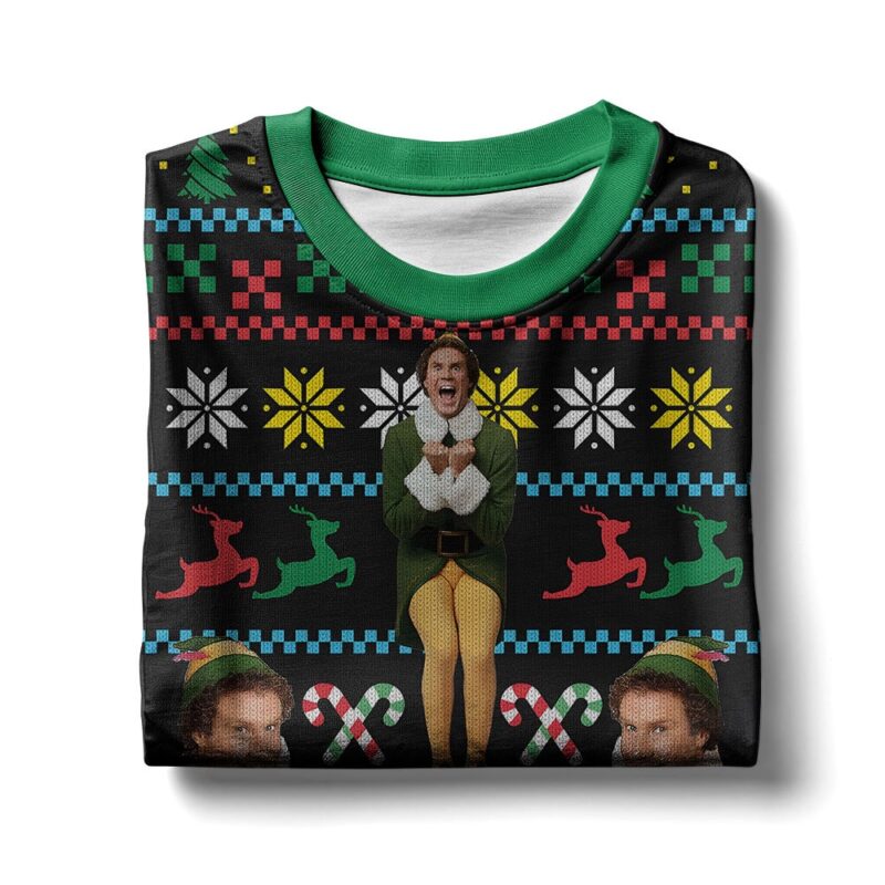 Hooktab Buddy Hobbs Elf Ugly Christmas Sweater Hooktab Buddy Hobbs Elf Ugly Christmas Sweater
