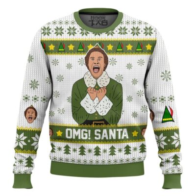 Hooktab Buddy OMG Santa Elf Ugly Christmas Sweater