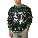 Hooktab Buddy Who Needs A Hug Elf Ugly Christmas Sweater