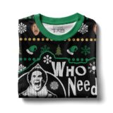 Hooktab Buddy Who Needs A Hug Elf Ugly Christmas Sweater