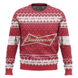 Hooktab Budweiser American Lager Ugly Christmas Sweater