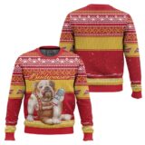 Hooktab Budweiser Bulldog Ugly Christmas Sweater