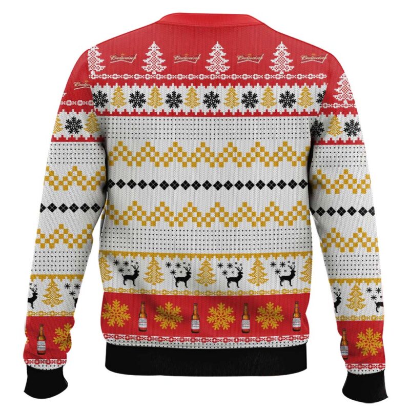 Hooktab Budweiser Drink Drank Drunk Ugly Christmas Sweater Hooktab Budweiser Drink Drank Drunk Ugly Christmas Sweater