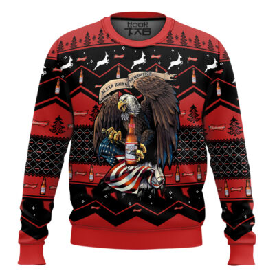 Hooktab Budweiser Eagle Ugly Christmas Sweater