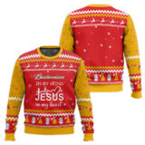 Hooktab Budweiser In My Vein Ugly Christmas Sweater