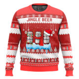 Hooktab Budweiser Jingle Beer Ugly Christmas Sweater
