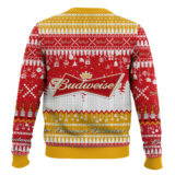 Hooktab Budweiser Lager Beer Ugly Christmas Sweater