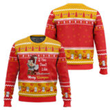 Hooktab Budweiser Merry Kissmyass Ugly Christmas Sweater