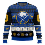 Hooktab Buffalo Sabres - Custom Name And Number Ugly Sweater