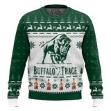 Hooktab Buffalo Trace American Bourbon Ugly Christmas Sweater