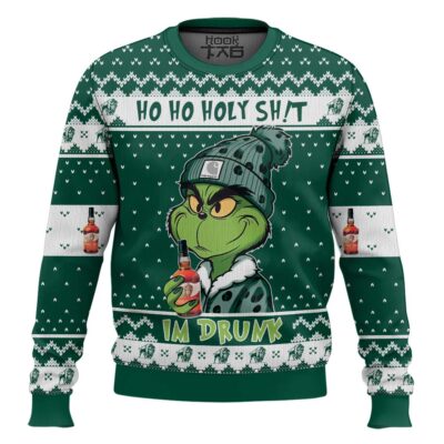 Hooktab Buffalo Trace American Whiskey Ugly Christmas Sweater