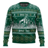 Hooktab Buffalo Trace Bourbon Whiskey. - Custom Name Ugly Christmas Sweater