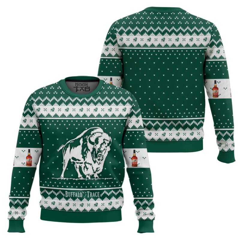 Hooktab Buffalo Trace Bourbon Whiskey. Ugly Christmas Sweater Hooktab Buffalo Trace Bourbon Whiskey. Ugly Christmas Sweater
