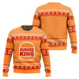 Hooktab Burger King Fast Food Ugly Christmas Sweater