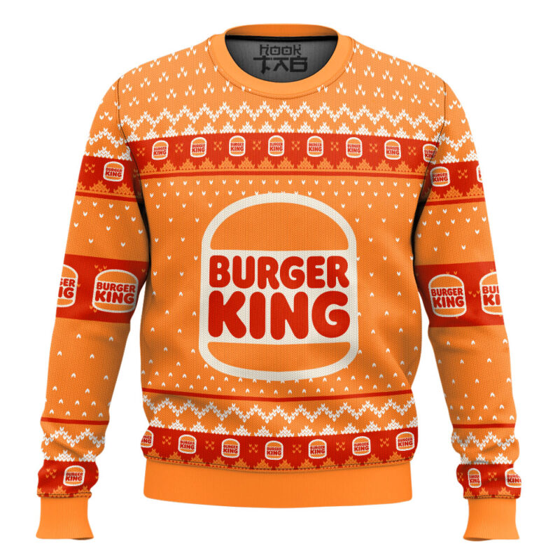 Hooktab Burger King Fast Food Ugly Christmas Sweater
