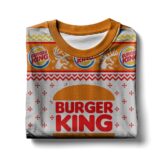 Hooktab Burger King Ugly Christmas Sweater