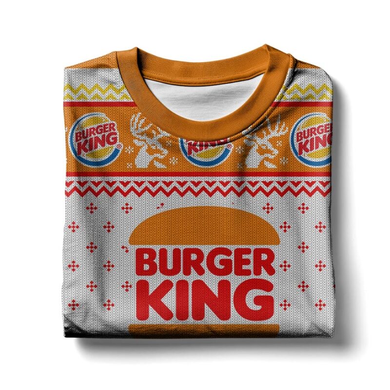 Hooktab Burger King Ugly Christmas Sweater Hooktab Burger King Ugly Christmas Sweater