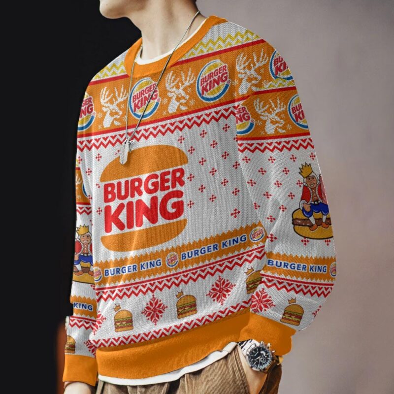 Hooktab Burger King Ugly Christmas Sweater Hooktab Burger King Ugly Christmas Sweater
