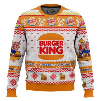 Hooktab Burger King Ugly Christmas Sweater