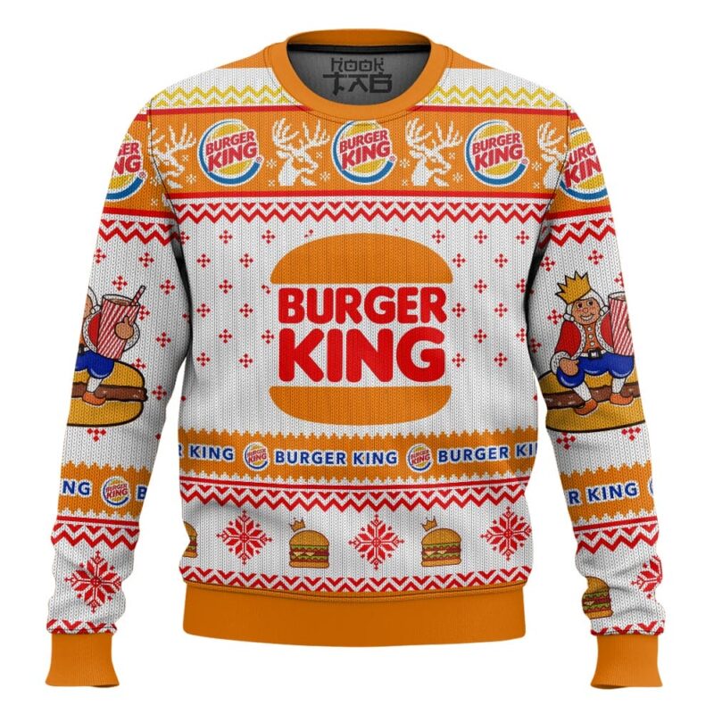 Hooktab Burger King Ugly Christmas Sweater