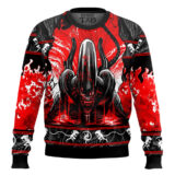 Hooktab Burning Blood Xenomorph Alien Ugly Christmas Sweater