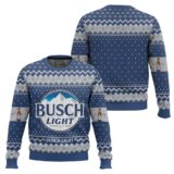 Hooktab Busch Light American Beer Ugly Christmas Sweater