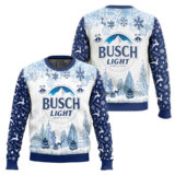 Hooktab Busch Light American Lager Ugly Christmas Sweater