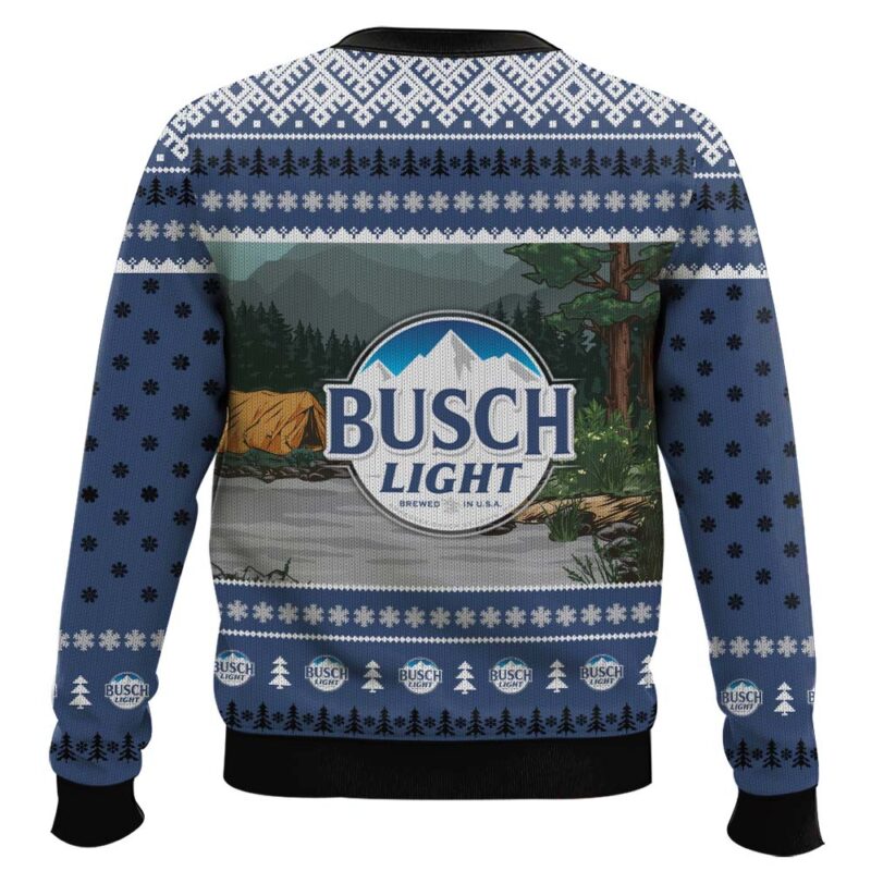 Hooktab Busch Light Bear Ugly Christmas Sweater Hooktab Busch Light Bear Ugly Christmas Sweater